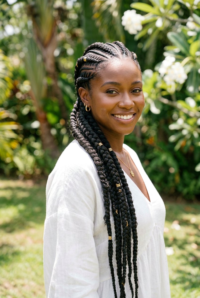 Goddess Braids - 20 beach hairstyle for black women braids - 20 beach hairstyle for black women braids