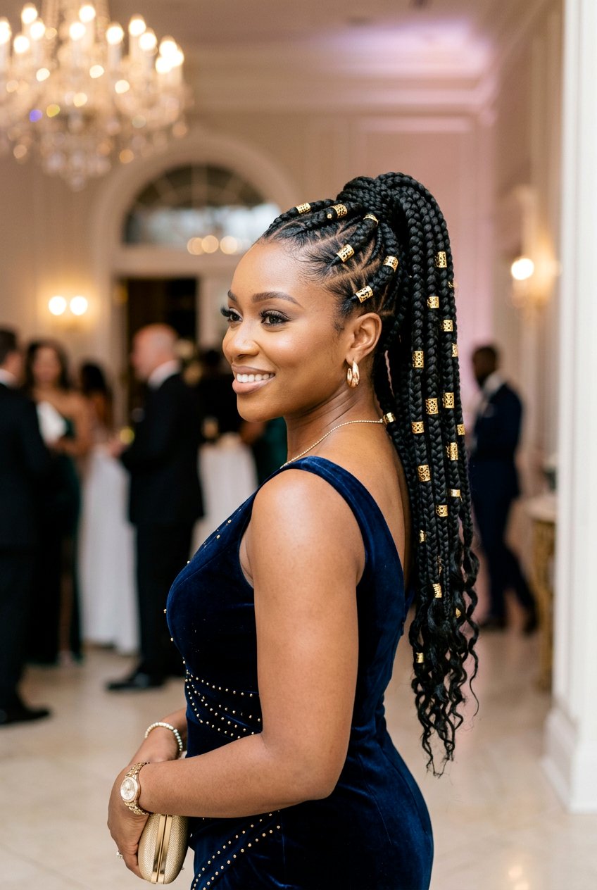 Goddess Braids Ponytail With Cuffs - 20 goddess braids ponytail for women - 20 goddess braids ponytail for women