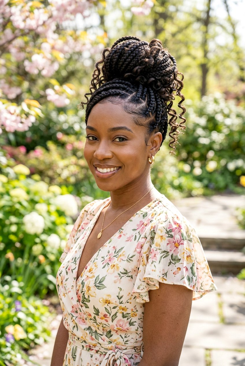 Goddess Braids Updo - 20 black women classy updo hairstyles - 20 black women classy updo hairstyles