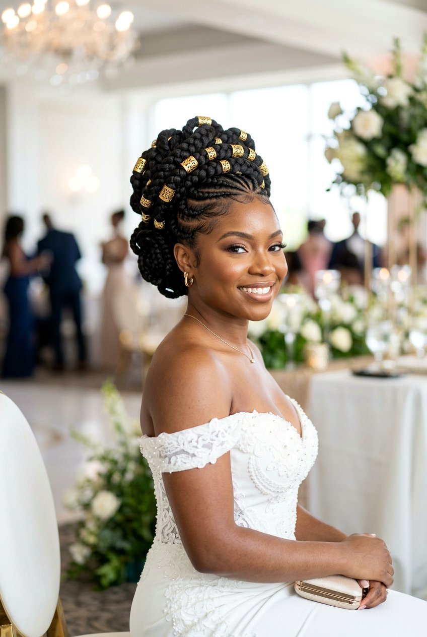 Goddess Braids Updo - 20 black women prom braid styles - 20 black women prom braid styles