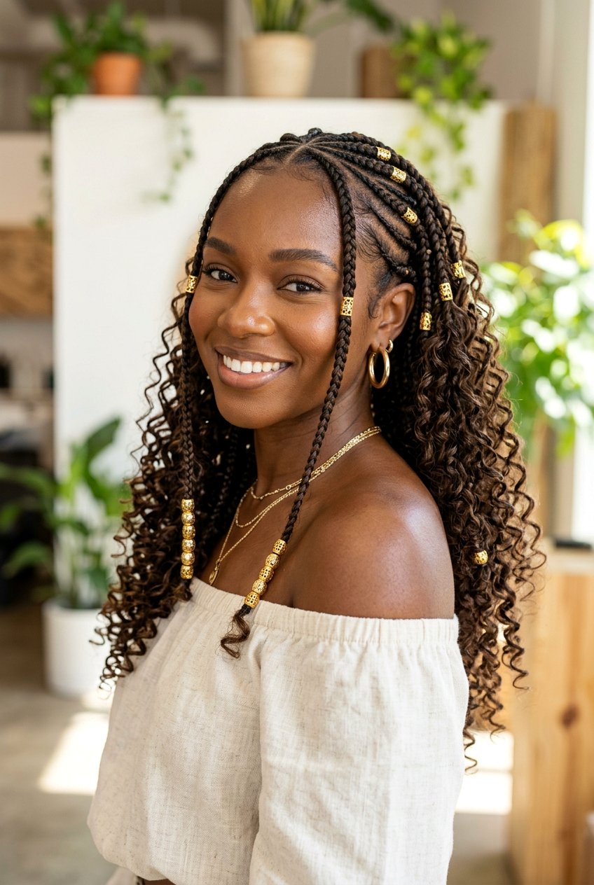 Goddess Braids With Beads - 20 goddess braids hairstyles - 20 goddess braids hairstyles