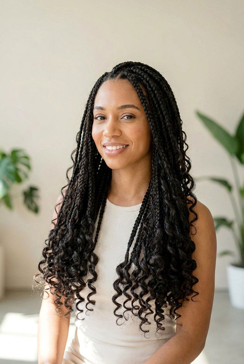 Goddess Braids With Curly Ends - 20 goddess braids hairstyles - 20 goddess braids hairstyles