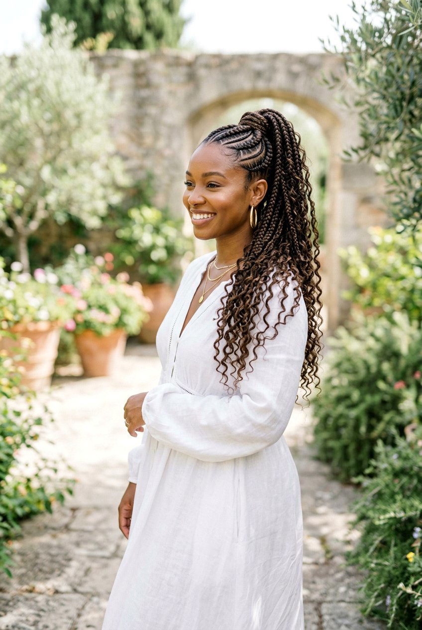 Goddess Cornrow Ponytail - 20 cornrow ponytail for black women - 20 cornrow ponytail for black women