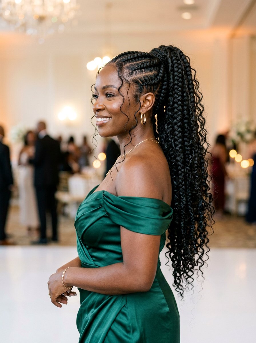 Goddess Cornrows Straight Back Ponytail - 20 straight back cornrows with ponytail - 20 straight back cornrows with ponytail