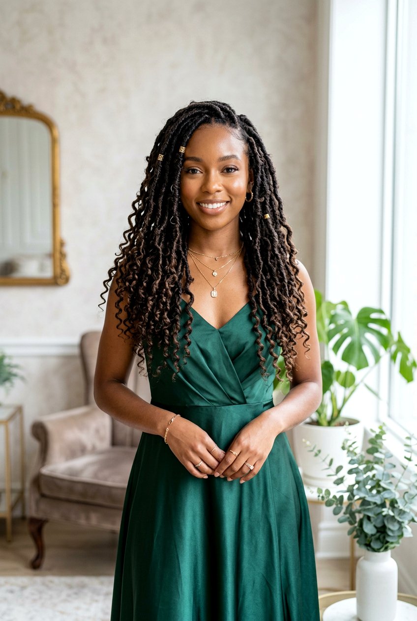 Goddess Distressed Faux Locs - 20 distressed faux loc styles - 20 distressed faux loc styles