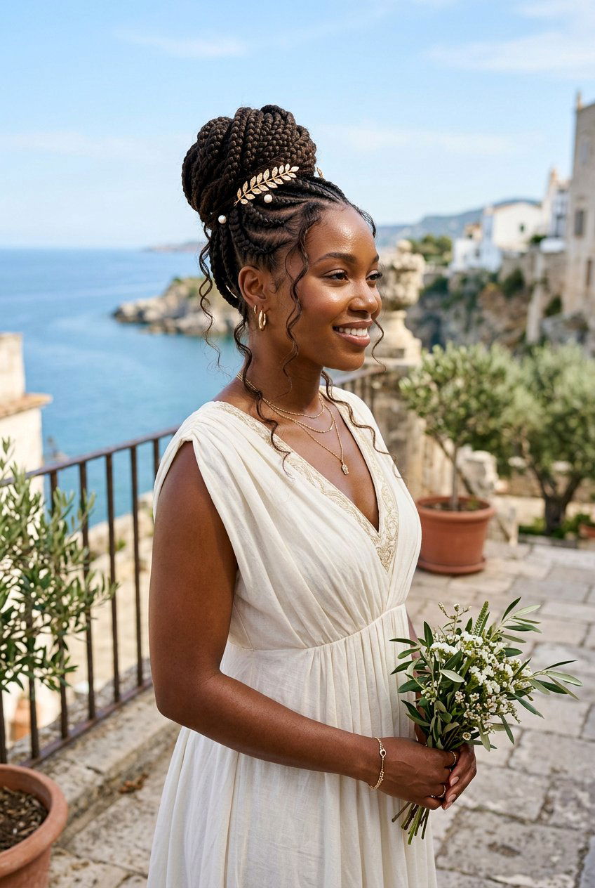 Goddess Feed In Braids Bun - 20 feed in braids bun hairstyle - 20 feed in braids bun hairstyle