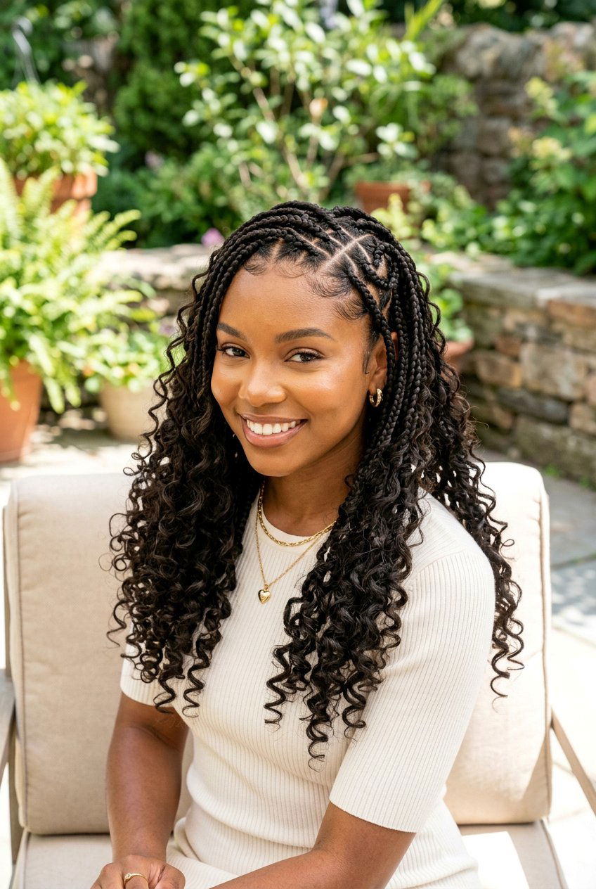 Goddess Heart Braids With Curly Ends - 20 braided heart hairstyle - 20 braided heart hairstyle