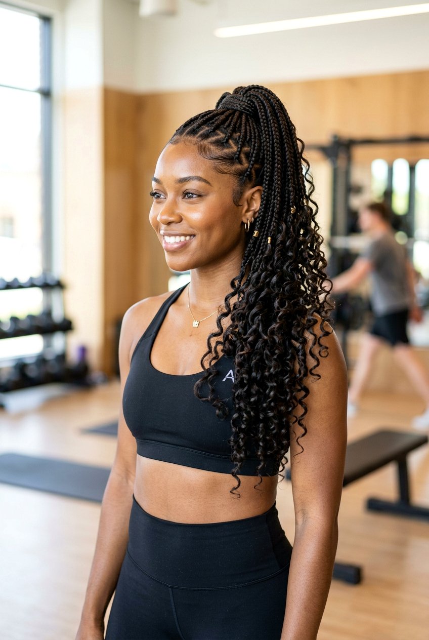 Goddess Knotless Braids High Ponytail - 20 goddess knotless braids styles - 20 goddess knotless braids styles