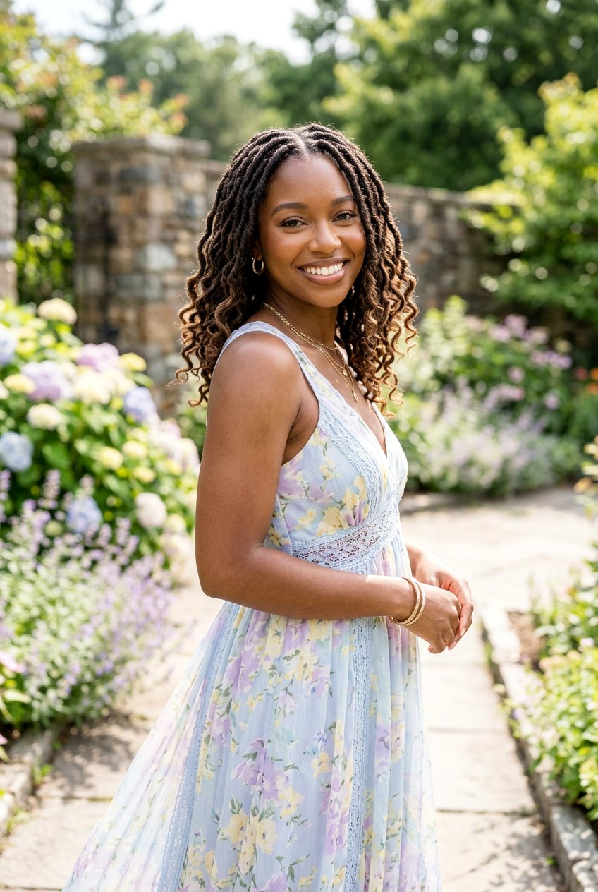 Goddess Loc Bob Middle Part - 20 loc bob with middle part