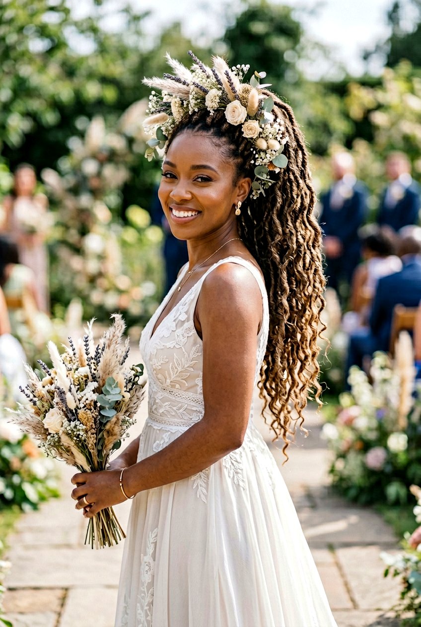 Goddess Loc Bridal Ponytail - 20 bridal loc ponytail hairstyle - 20 bridal loc ponytail hairstyle