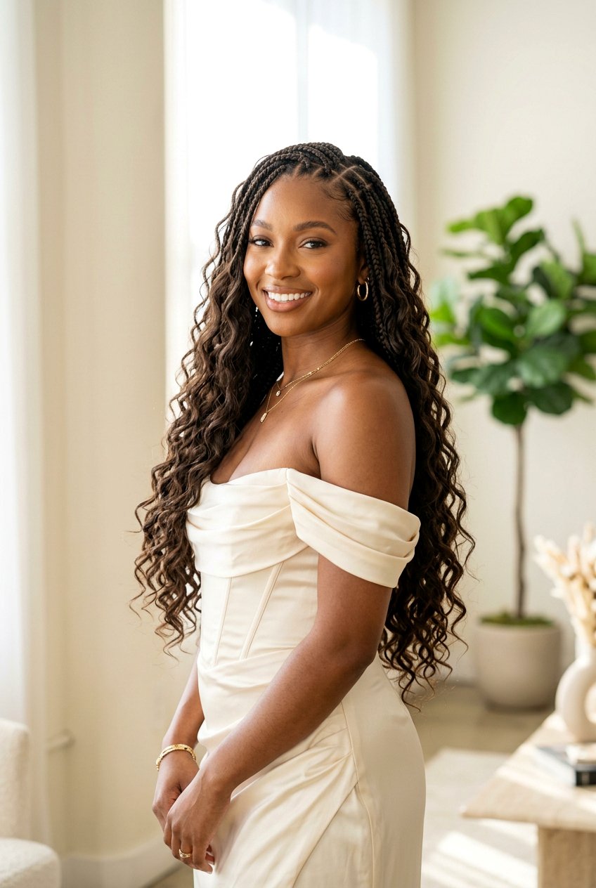 Goddess Medium Knotless Braids - 20 medium knotless braids styles - 20 medium knotless braids styles