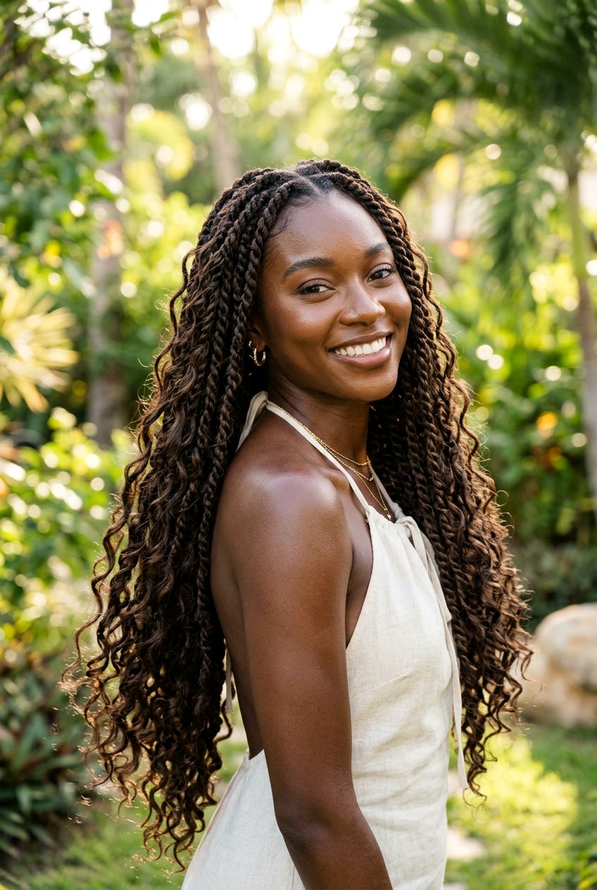 Goddess Twists - 20 summer twist hairstyles for natural hair - 20 summer twist hairstyles for natural hair