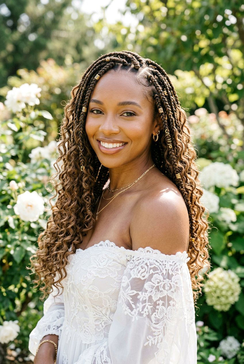 Goddess boho box braids with curls - 20 boho box braids with curls - 20 boho box braids with curls