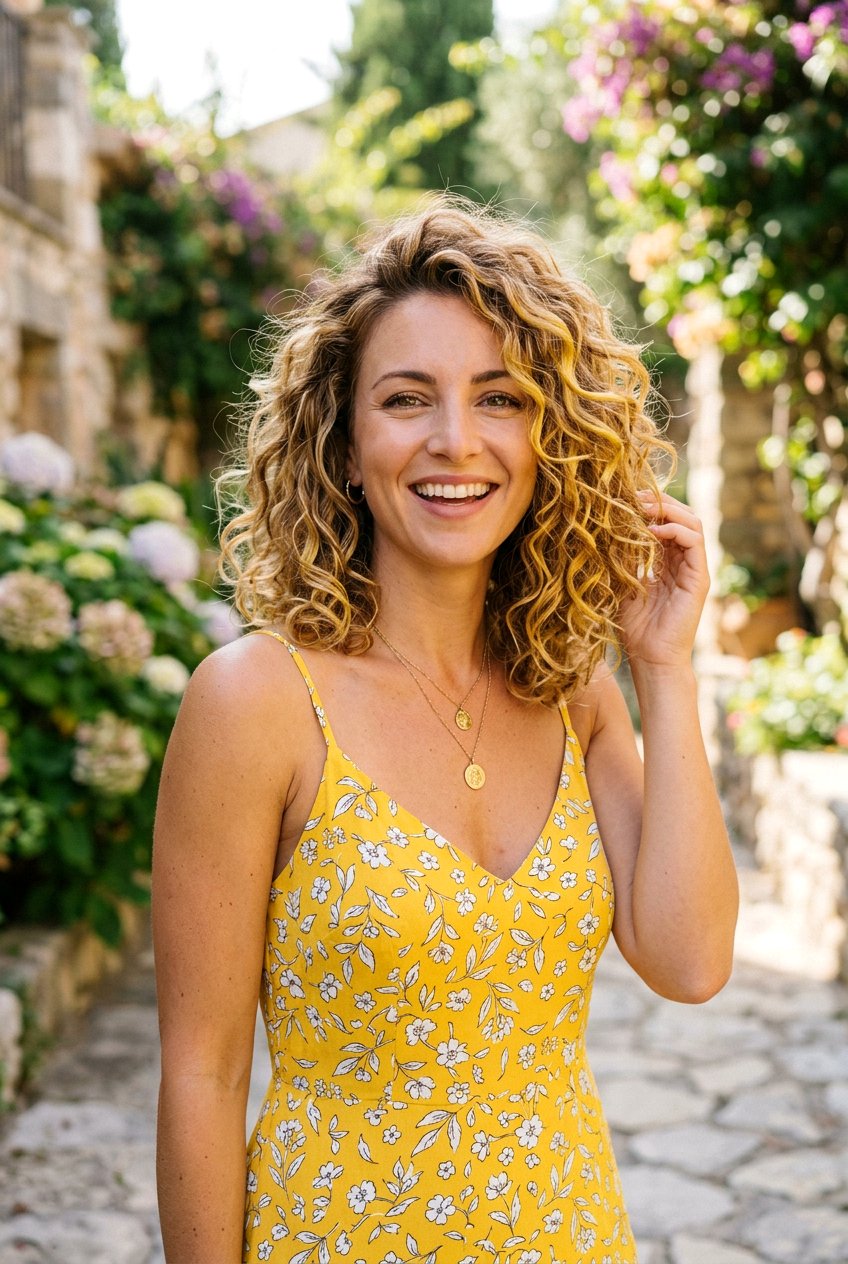 Golden Blonde Balayage Curly Lob - 20 blonde balayage for curly lob - 20 blonde balayage for curly lob