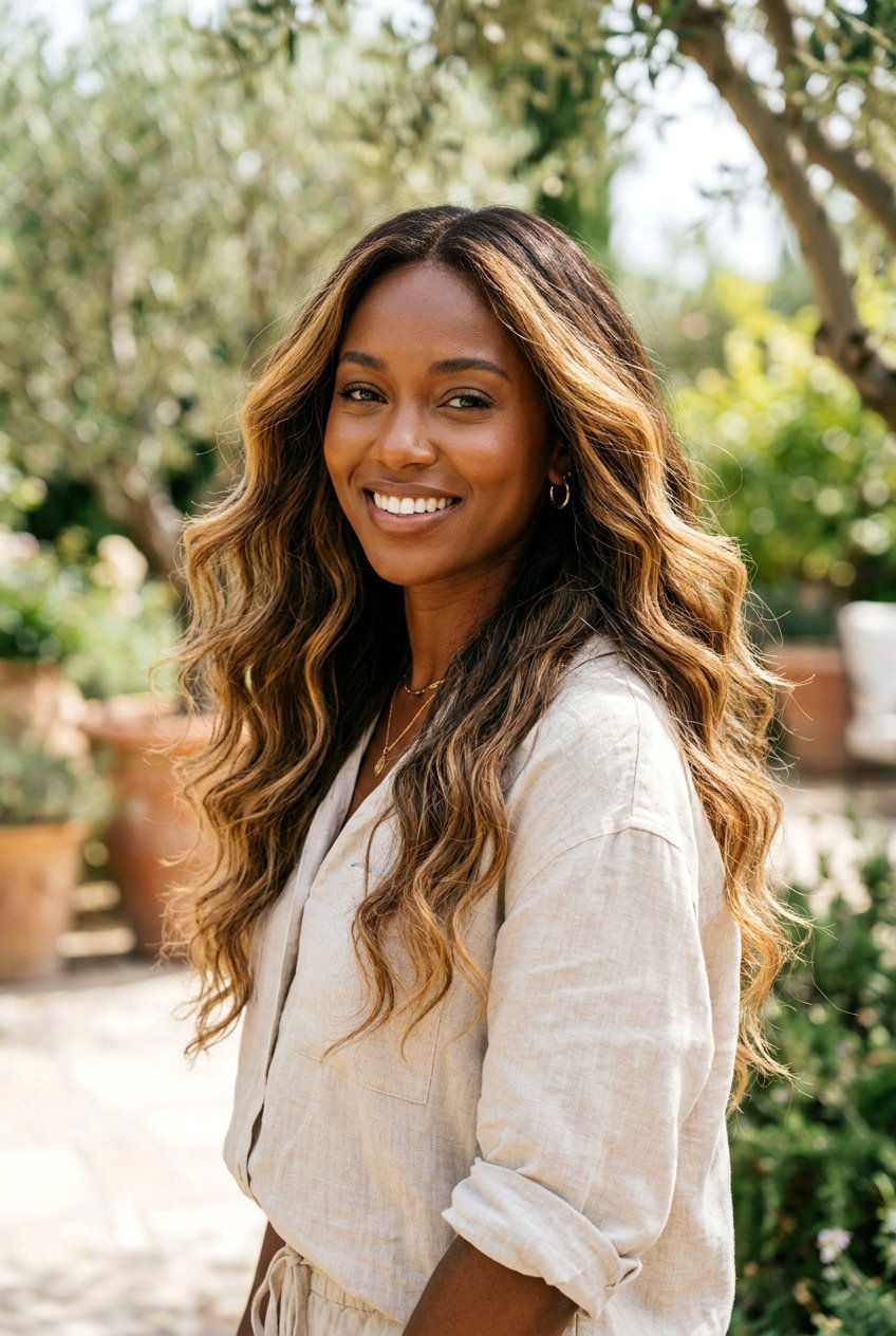 Golden Blonde Balayage for Brown Skin - 20 best blonde hair color for brown skin - 20 best blonde hair color for brown skin