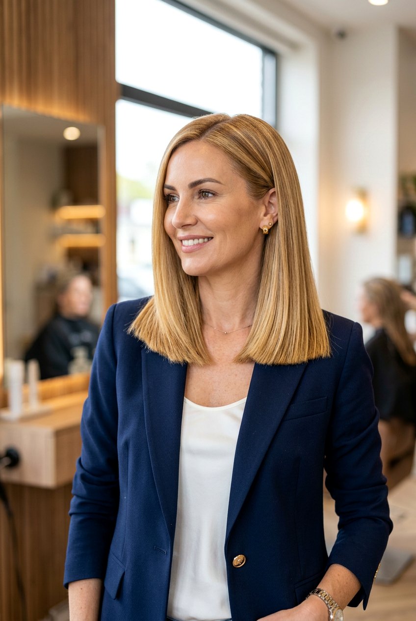 Golden Blonde Gloss On Dry Highlighted Blunt Cut - 20 blonde gloss for dry highlighted hair - 20 blonde gloss for dry highlighted hair