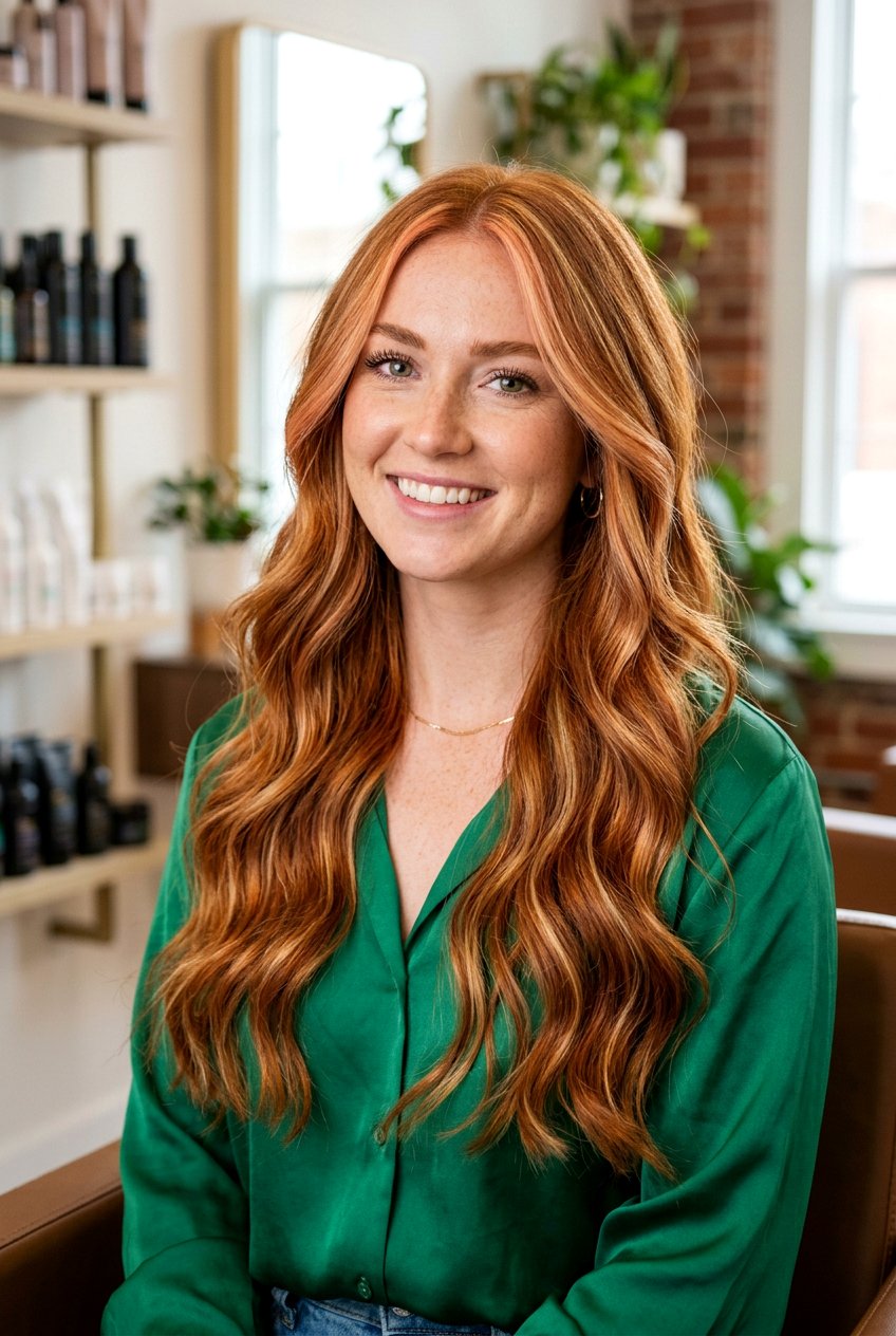 Golden Blonde Highlights On Red Hair - 20 chunky blonde front pieces - 20 chunky blonde front pieces