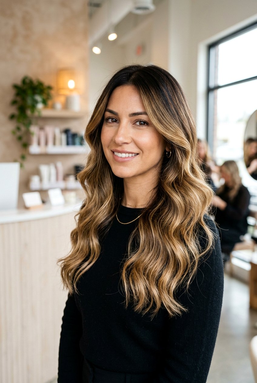 Golden Bronde Balayage On Dark Hair - 20 golden bronde balayage - 20 golden bronde balayage