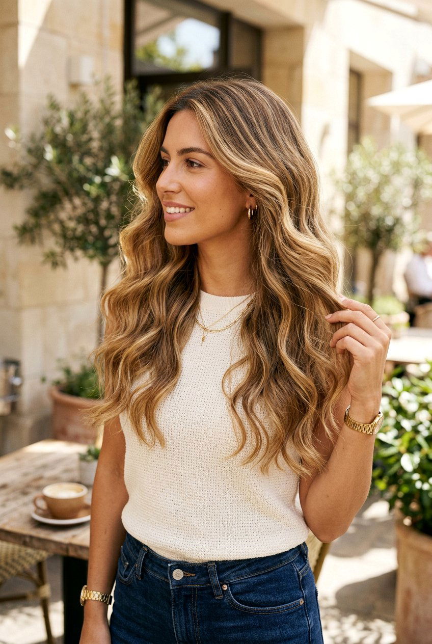 Golden Bronde Balayage On Thick Hair - 20 golden bronde balayage - 20 golden bronde balayage