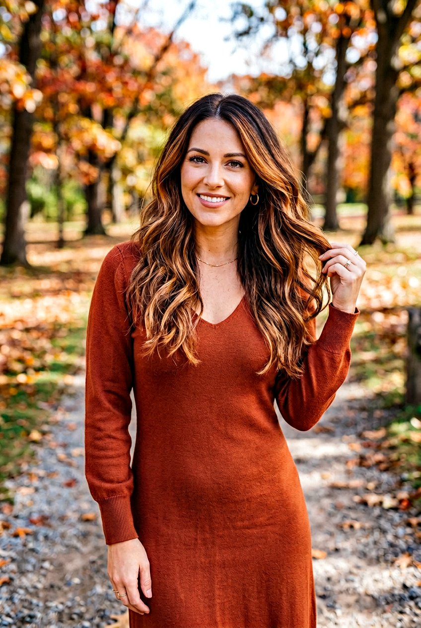 Golden Bronze Brunette Balayage On Layers - 20 autumn brunette balayage ideas - 20 autumn brunette balayage ideas
