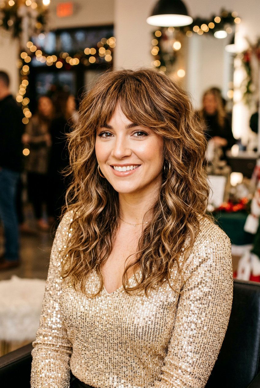 Golden Bronze Brunette Shag - 20 brunette shag hair color ideas - 20 brunette shag hair color ideas