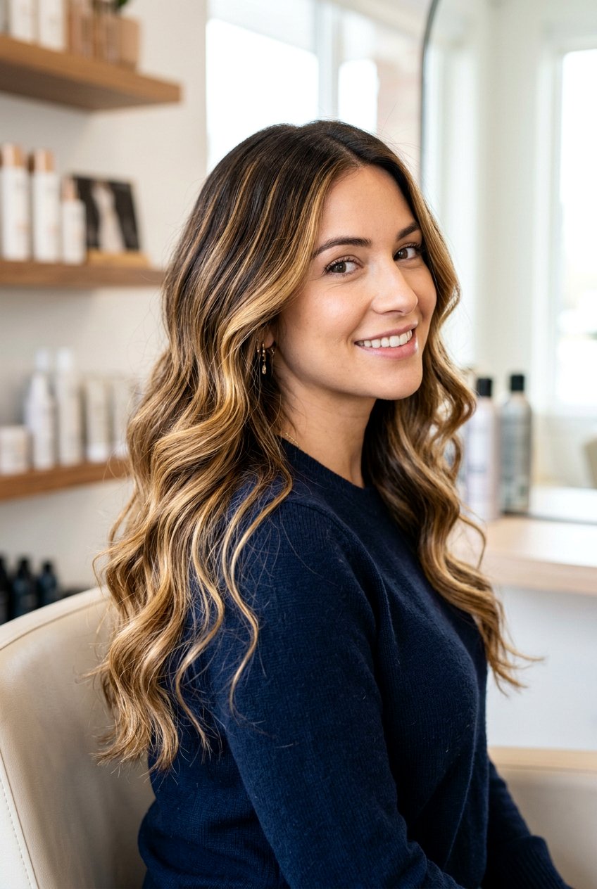 Golden Brown Balayage - 20 balayage hair color ideas - 20 balayage hair color ideas