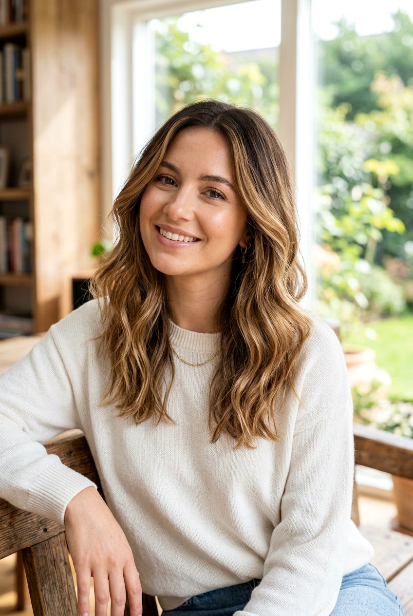 Golden Brown Balayage On Shoulder Length Hair - 20 low maintenance brunette balayage - 20 low maintenance brunette balayage