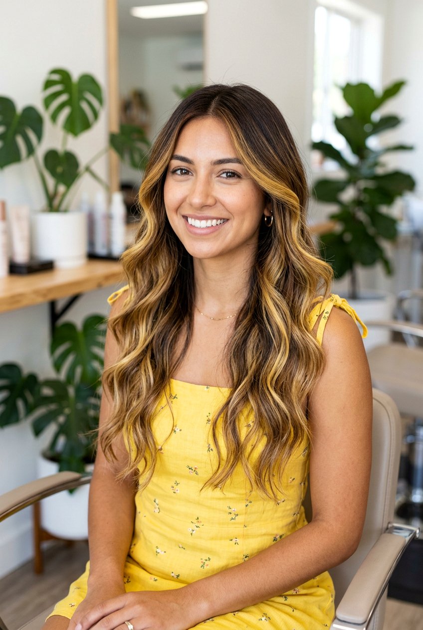 Golden Brown Balayage Root Melt - 20 brunette balayage with root melt - 20 brunette balayage with root melt