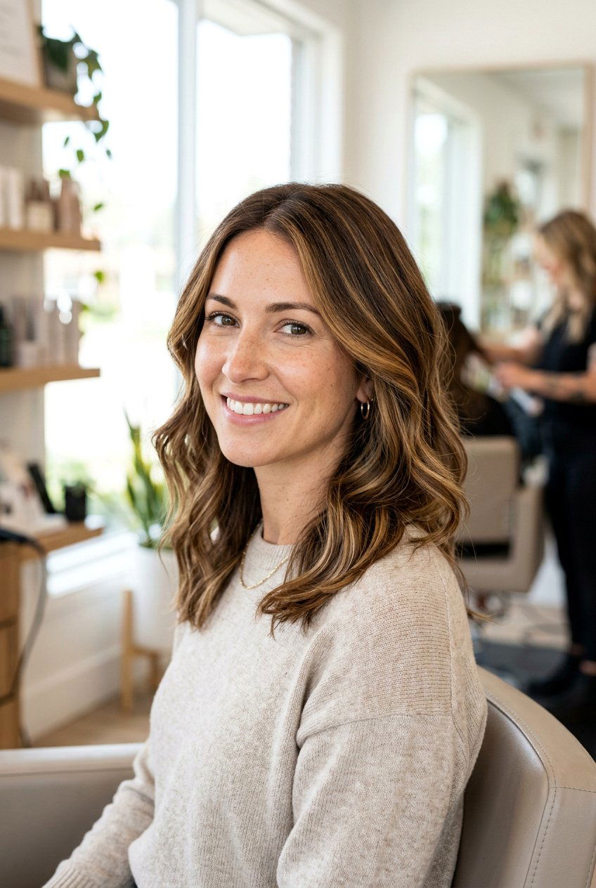 Golden Brown Ribbon Highlights - 20 ribbon highlights hair - 20 ribbon highlights hair