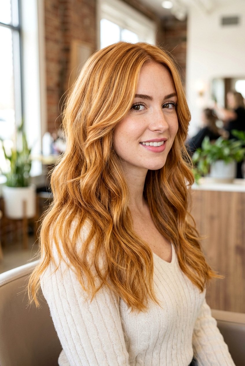 Golden Copper Hair Color - 20 fire hair color ideas - 20 fire hair color ideas