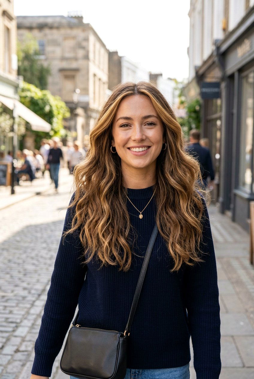 Golden Face Framing Highlights on Brown Hair - 20 brown hair with face framing highlights - 20 brown hair with face framing highlights