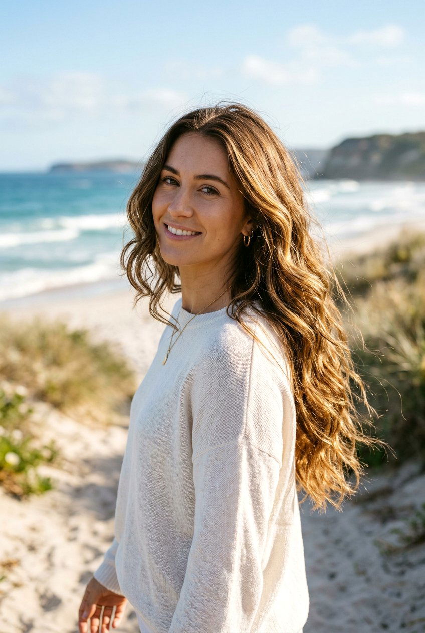 Golden Highlights On Long Wavy Brunette Hair - 20 golden highlights on brunette hair - 20 golden highlights on brunette hair