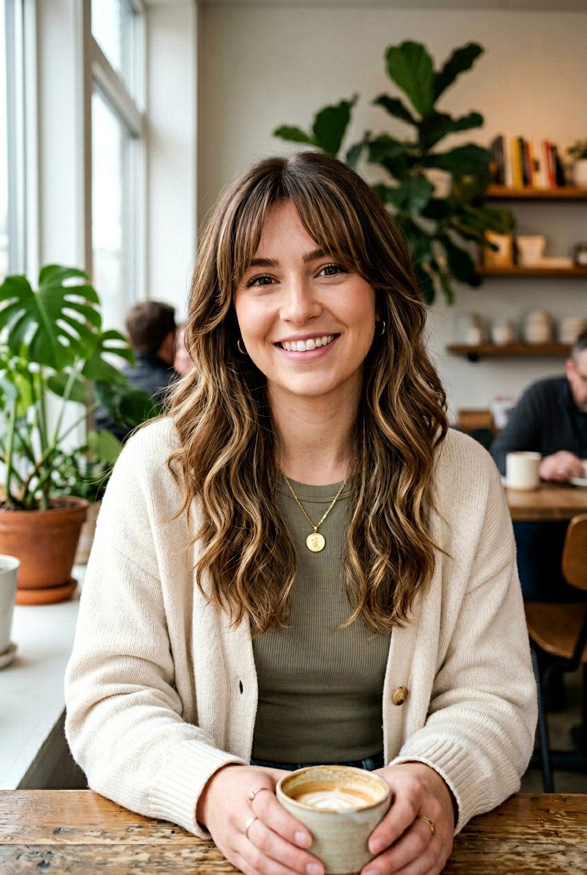 Golden Highlights With Curtain Bangs Brunette Hair - 20 golden highlights on brunette hair - 20 golden highlights on brunette hair