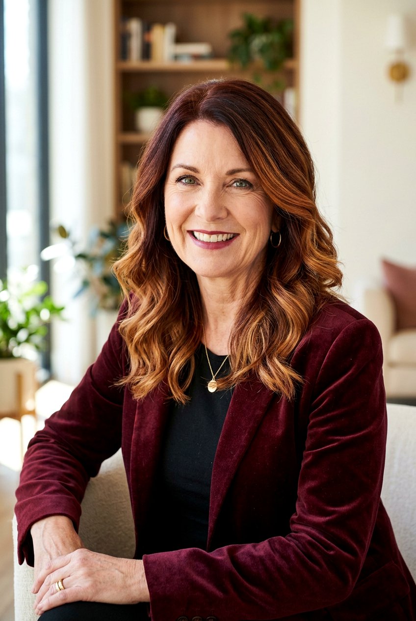 Golden Mahogany Melt - 20 expensive brunette for women over 50 - 20 expensive brunette for women over 50