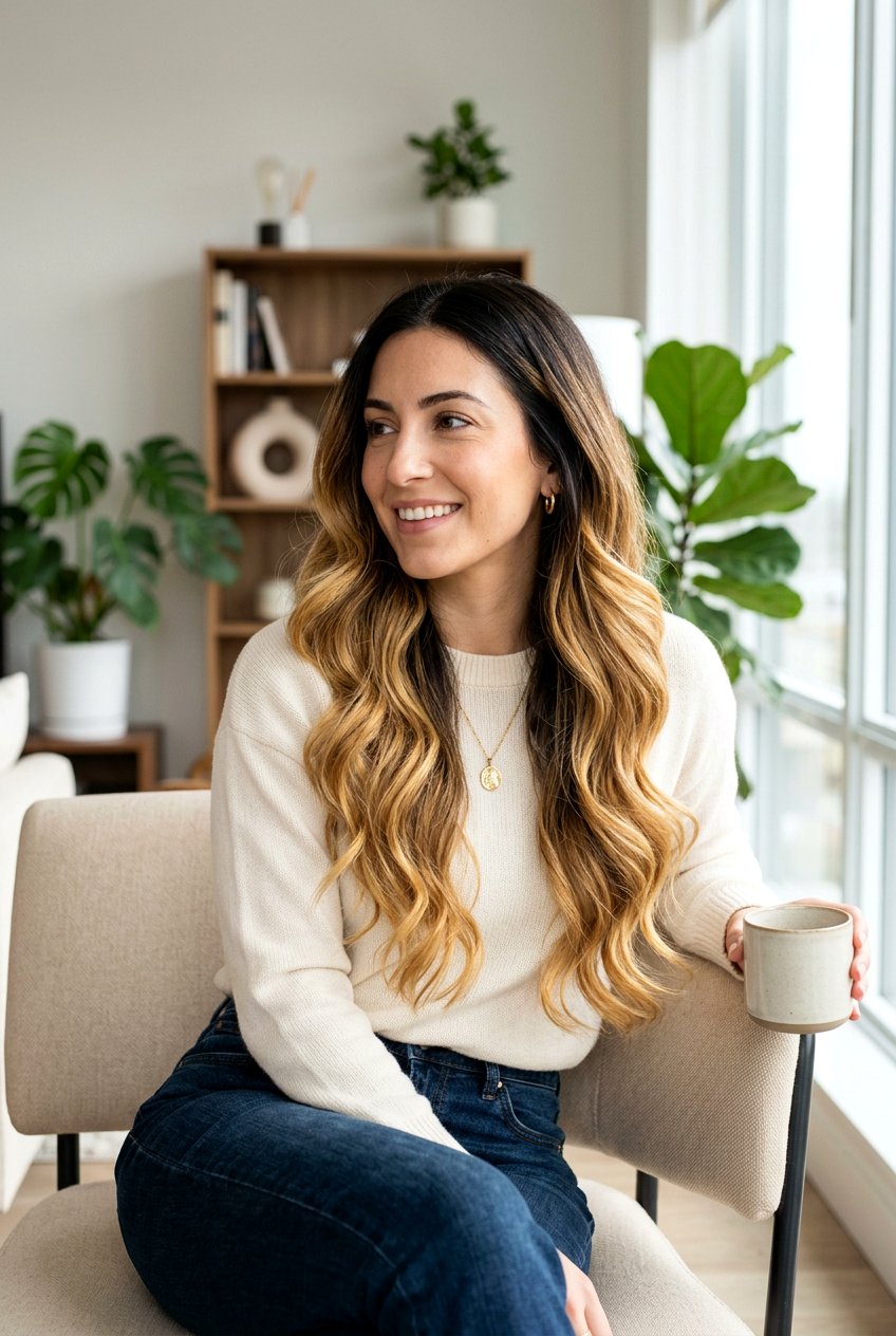 Golden Ombre On Brunette Hair - 20 golden highlights on brunette hair - 20 golden highlights on brunette hair