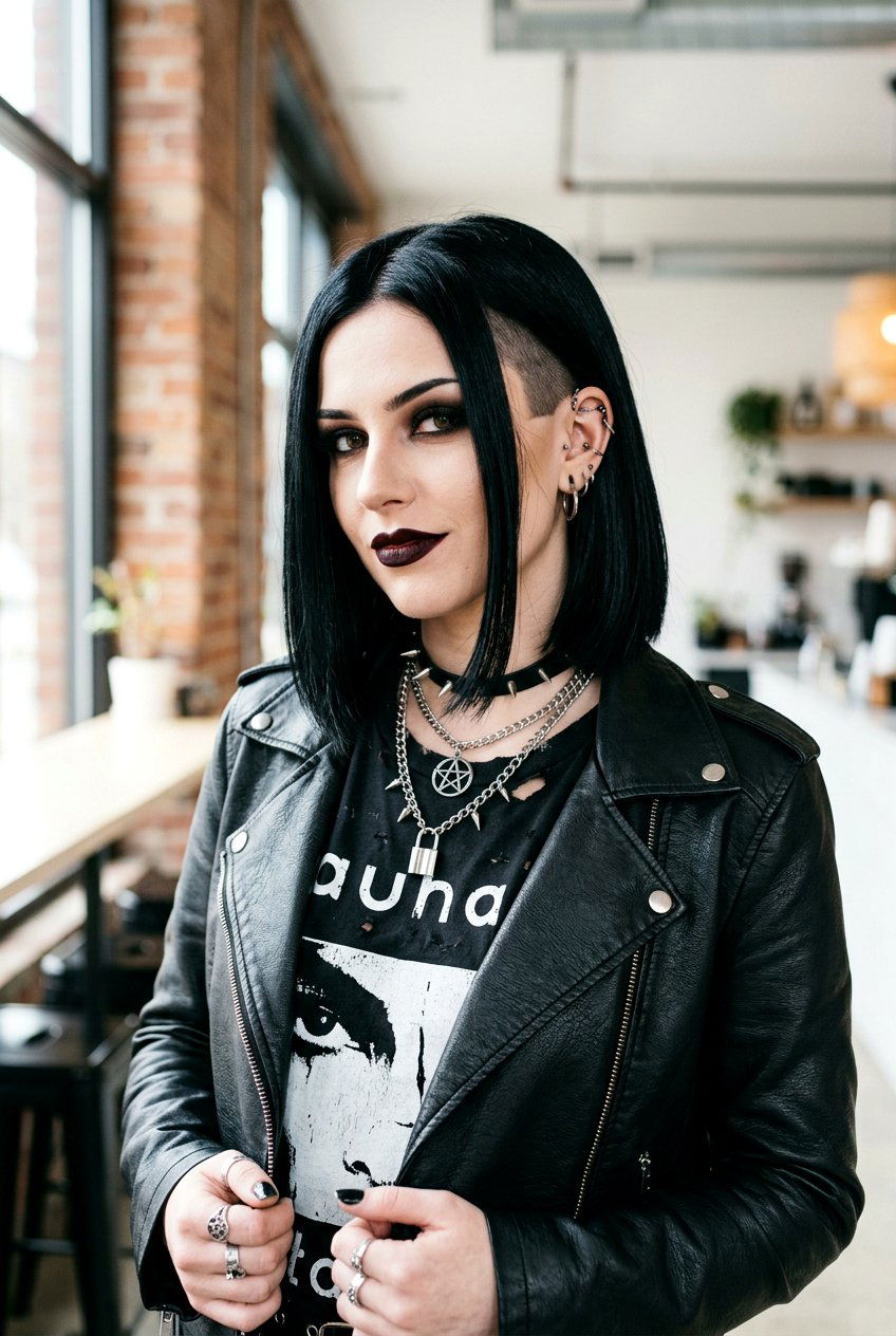 Goth Bob With Undercut - 20 goth bob haircut - 20 goth bob haircut
