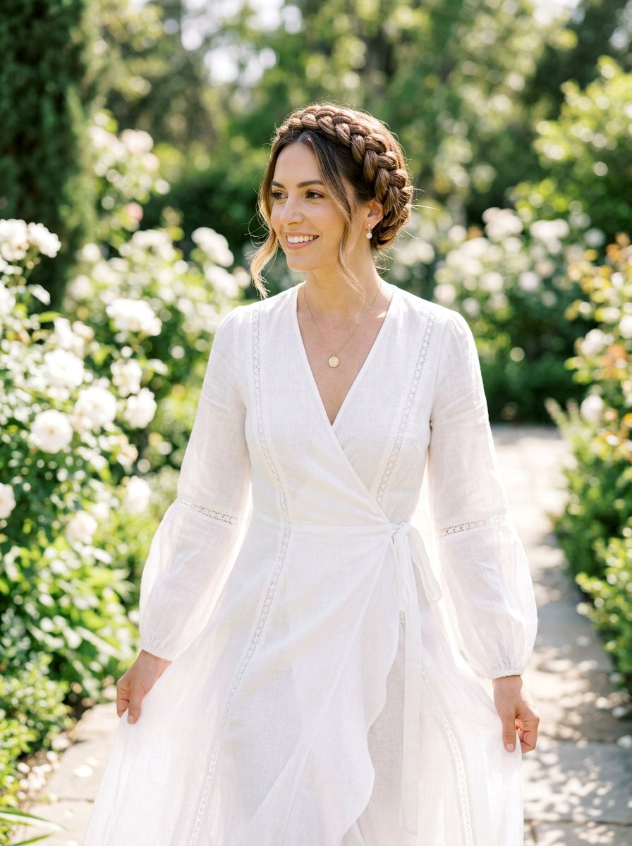 Graceful Crown Braid - 20 classy hairstyle ideas for women - 20 classy hairstyle ideas for women