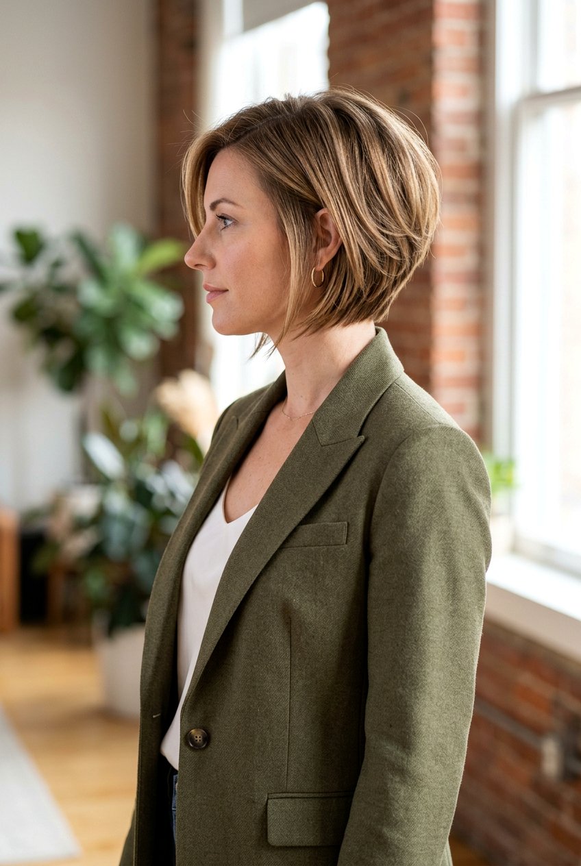 Graduated Airy Bob - 20 airy bob for mature fine hair - 20 airy bob for mature fine hair