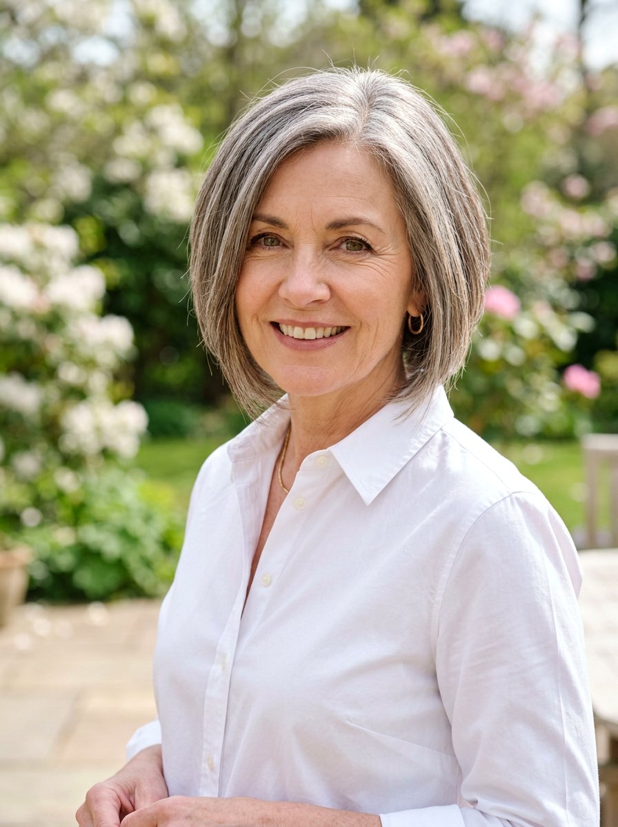 Graduated Bob - 20 easy hairstyle for mature women over 50 - 20 easy hairstyle for mature women over 50