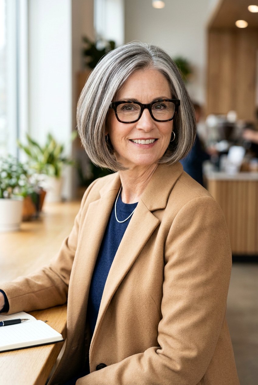 Graduated Bob For Thick Hair - 20 classy bob for older women with glasses - 20 classy bob for older women with glasses