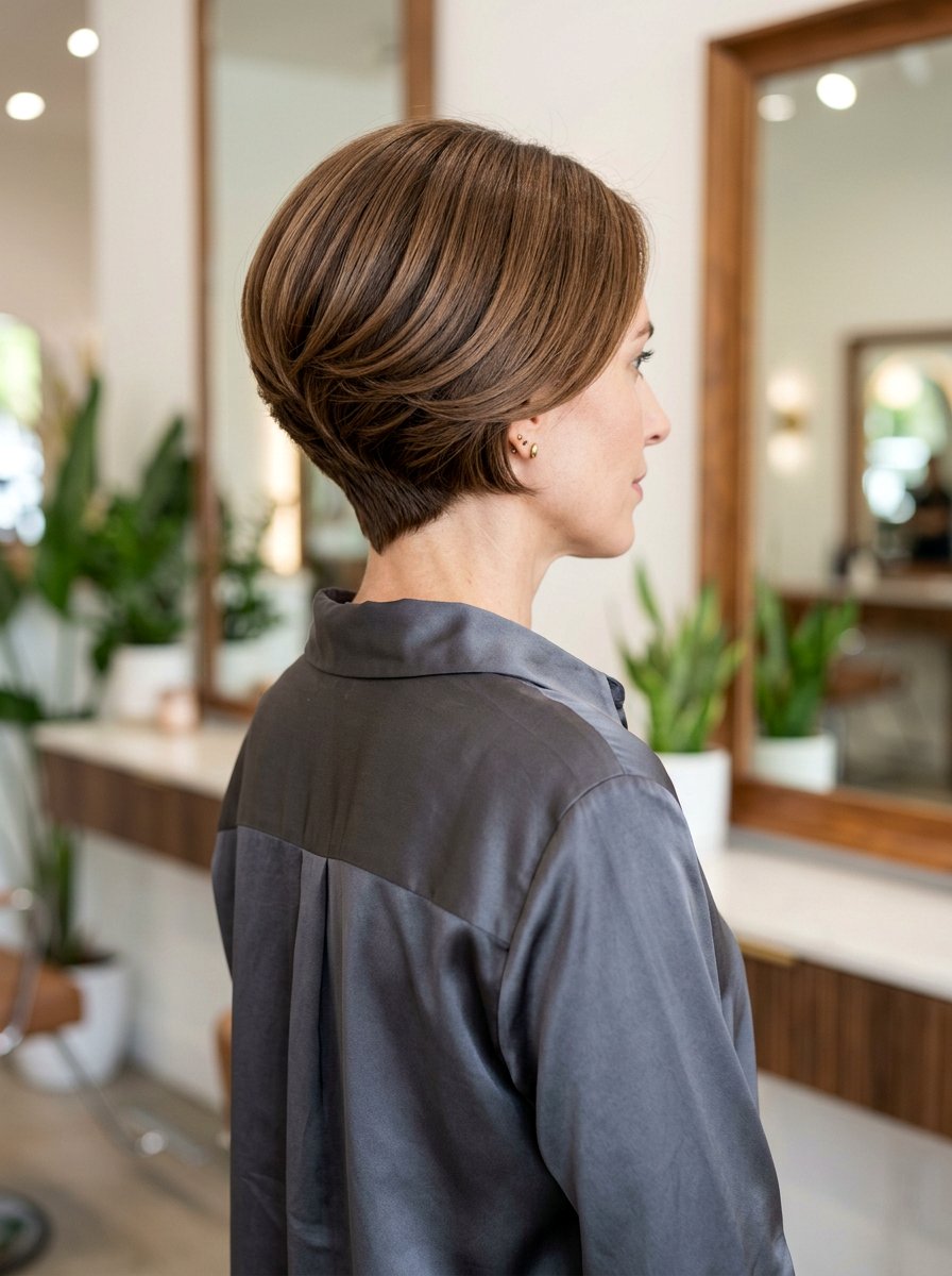 Graduated Bob Haircut - 20 flattering haircut for triangle face women - 20 flattering haircut for triangle face women