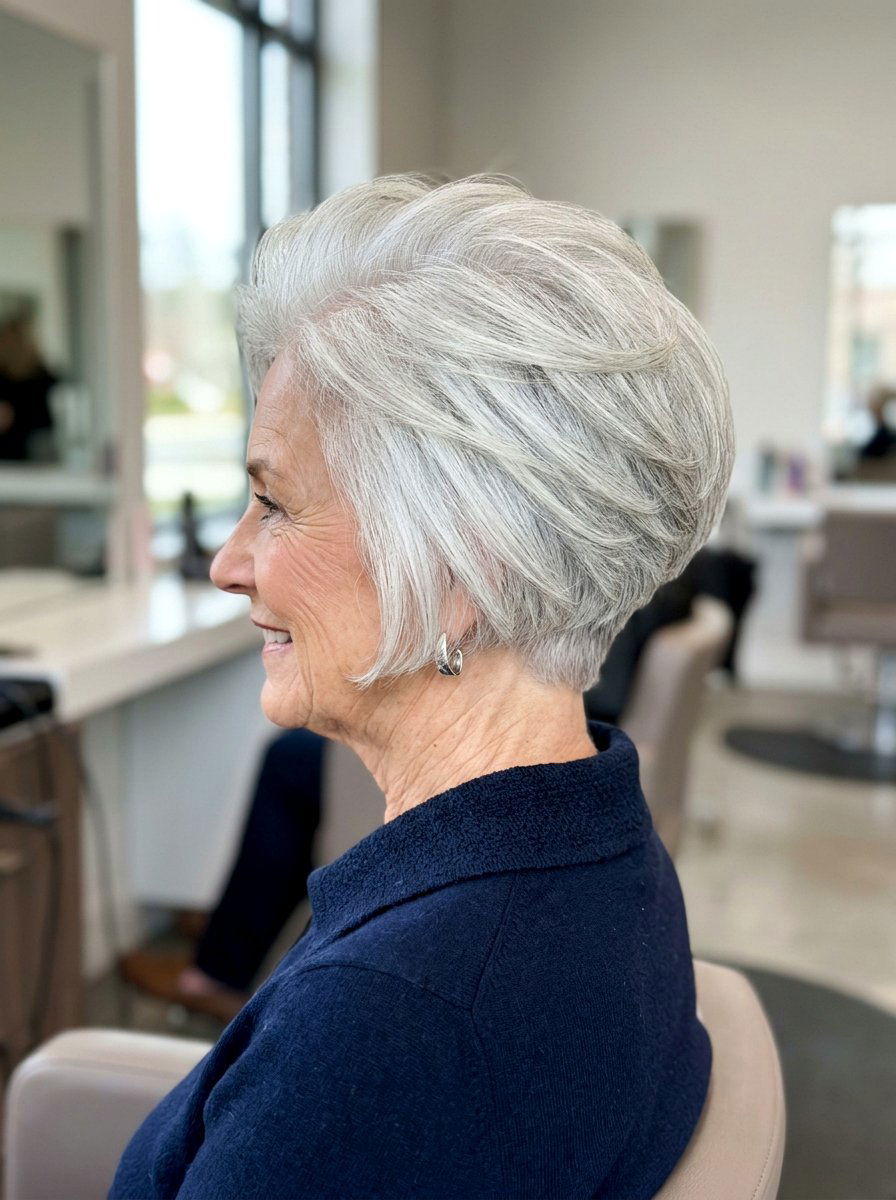 Graduated Bob With Stacked Back - 20 short bob with volume for older women - 20 short bob with volume for older women