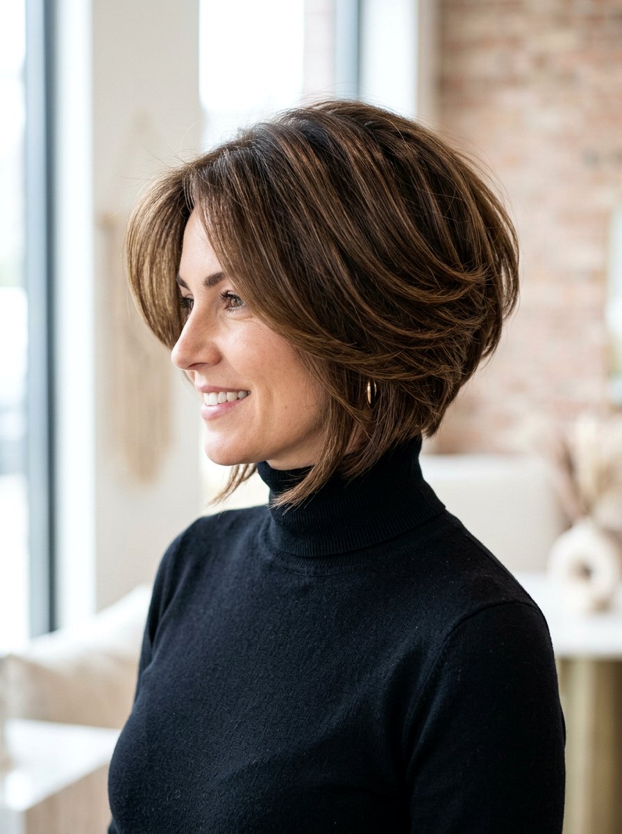 Graduated Bob With Volume - 20 hairstyle to hide thinning temples - 20 hairstyle to hide thinning temples