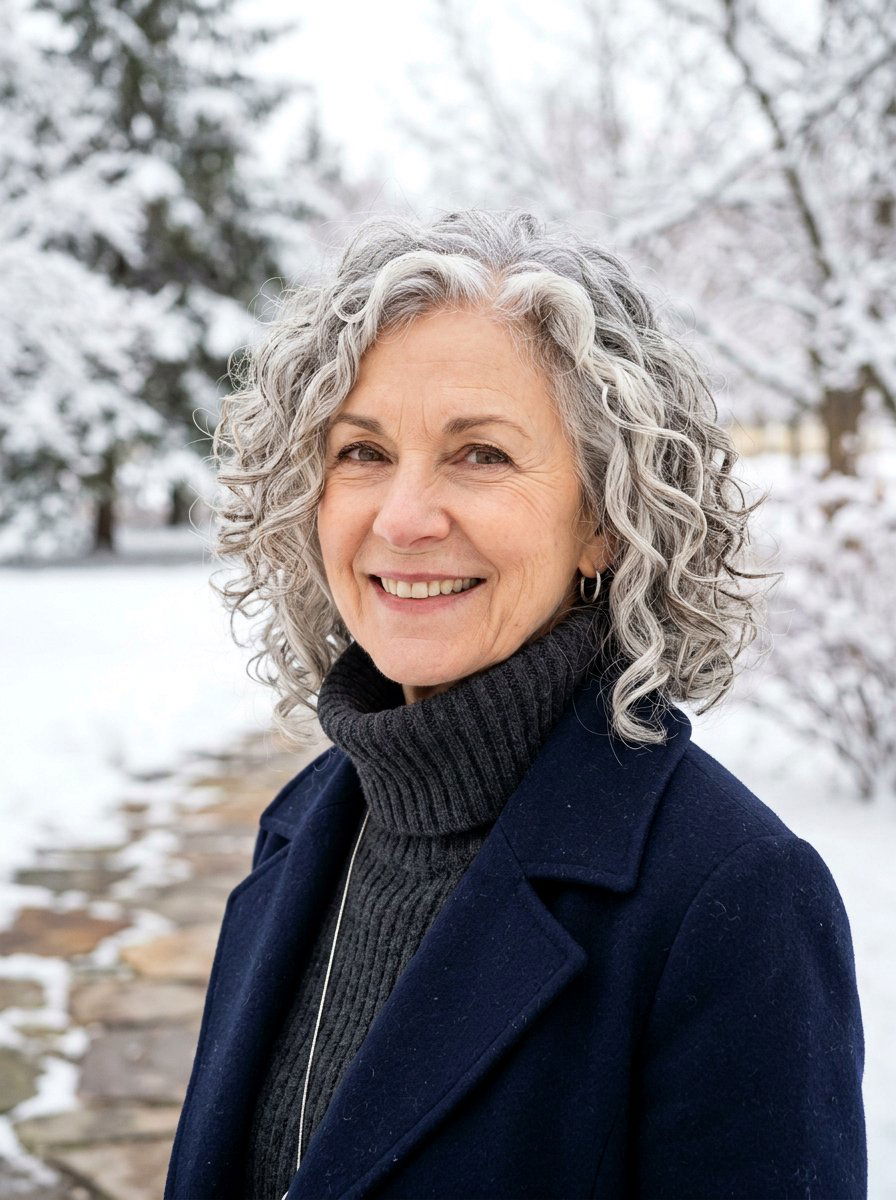 Graduated Curly Lob - 20 curly lob haircut for older women - 20 curly lob haircut for older women