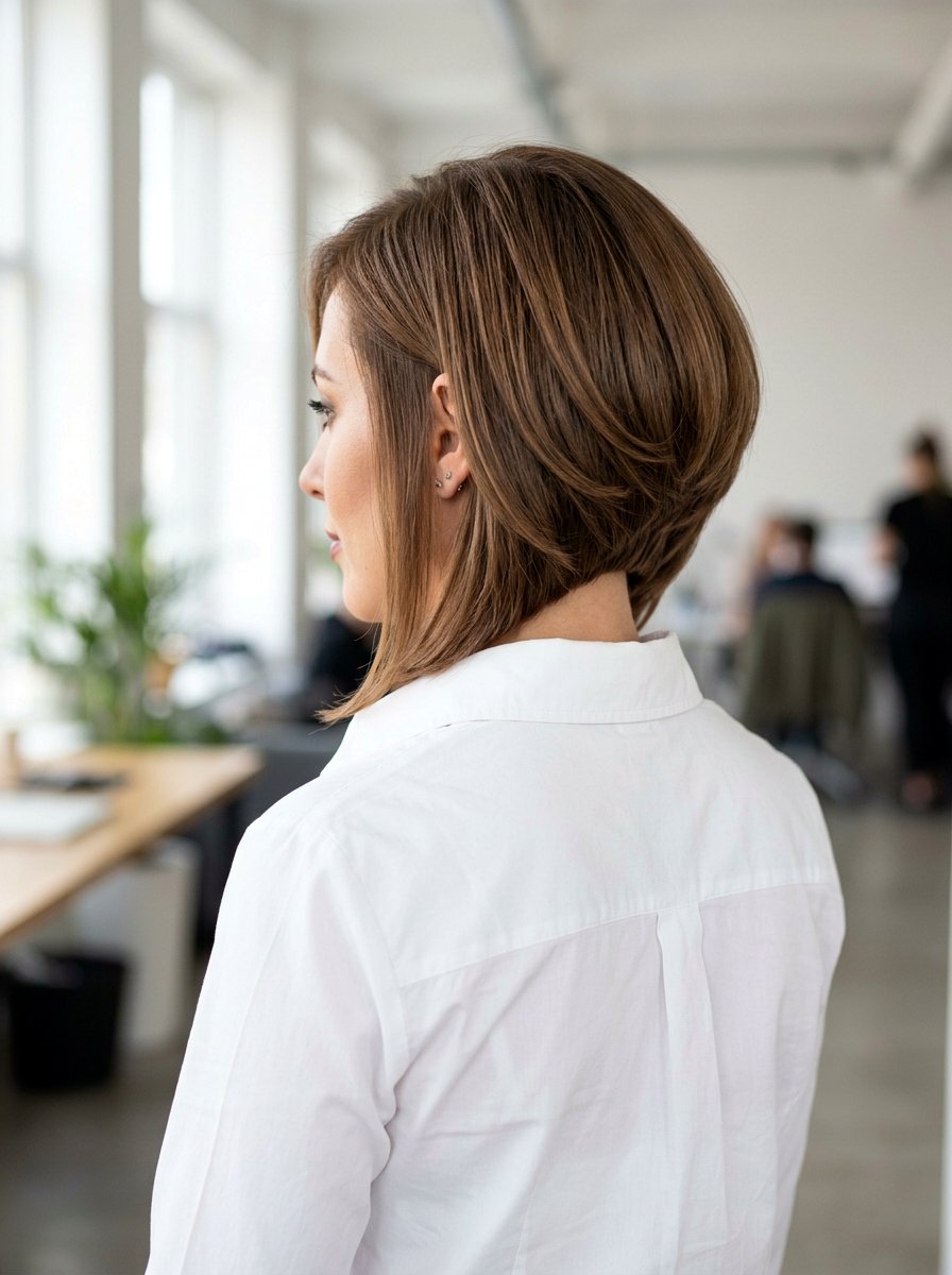 Graduated Shoulder Length Bob - 20 classy shoulder length haircut ideas - 20 classy shoulder length haircut ideas