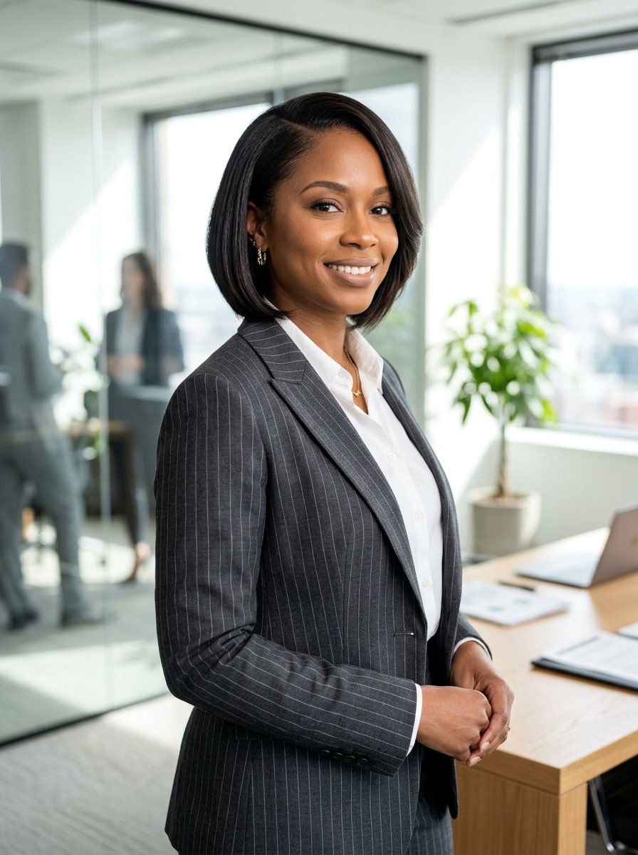 Graduated Silk Press Bob - 20 silk press bob for fine hair - 20 silk press bob for fine hair