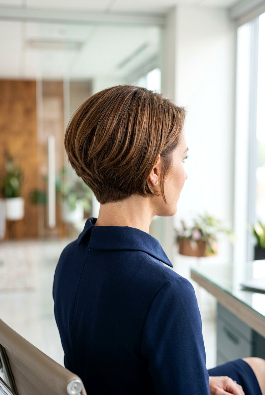 20 Elegant Sleek Office Bob With Layers for Professional Looks