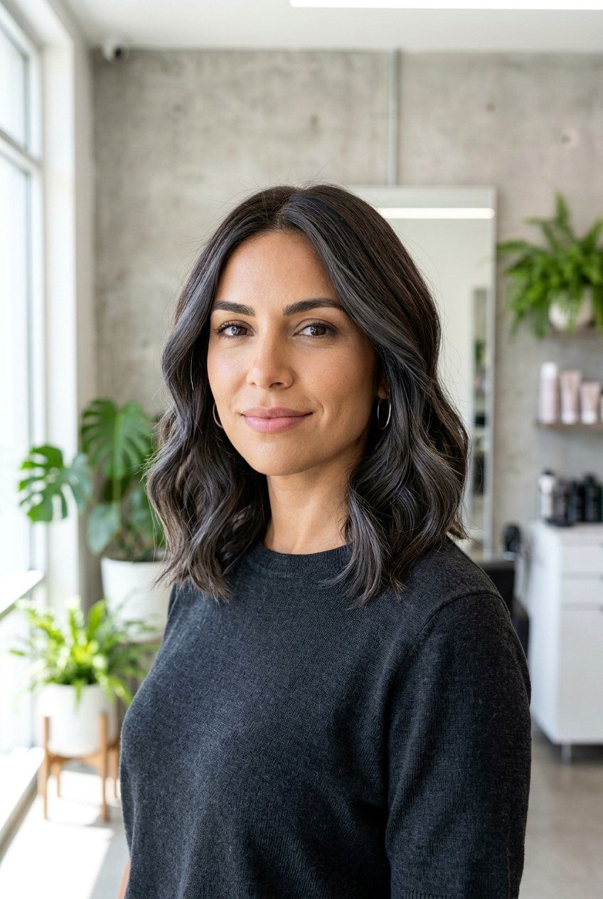 Graphite Contrast Brunette - 20 low maintenance brunette with gray coverage - 20 low maintenance brunette with gray coverage