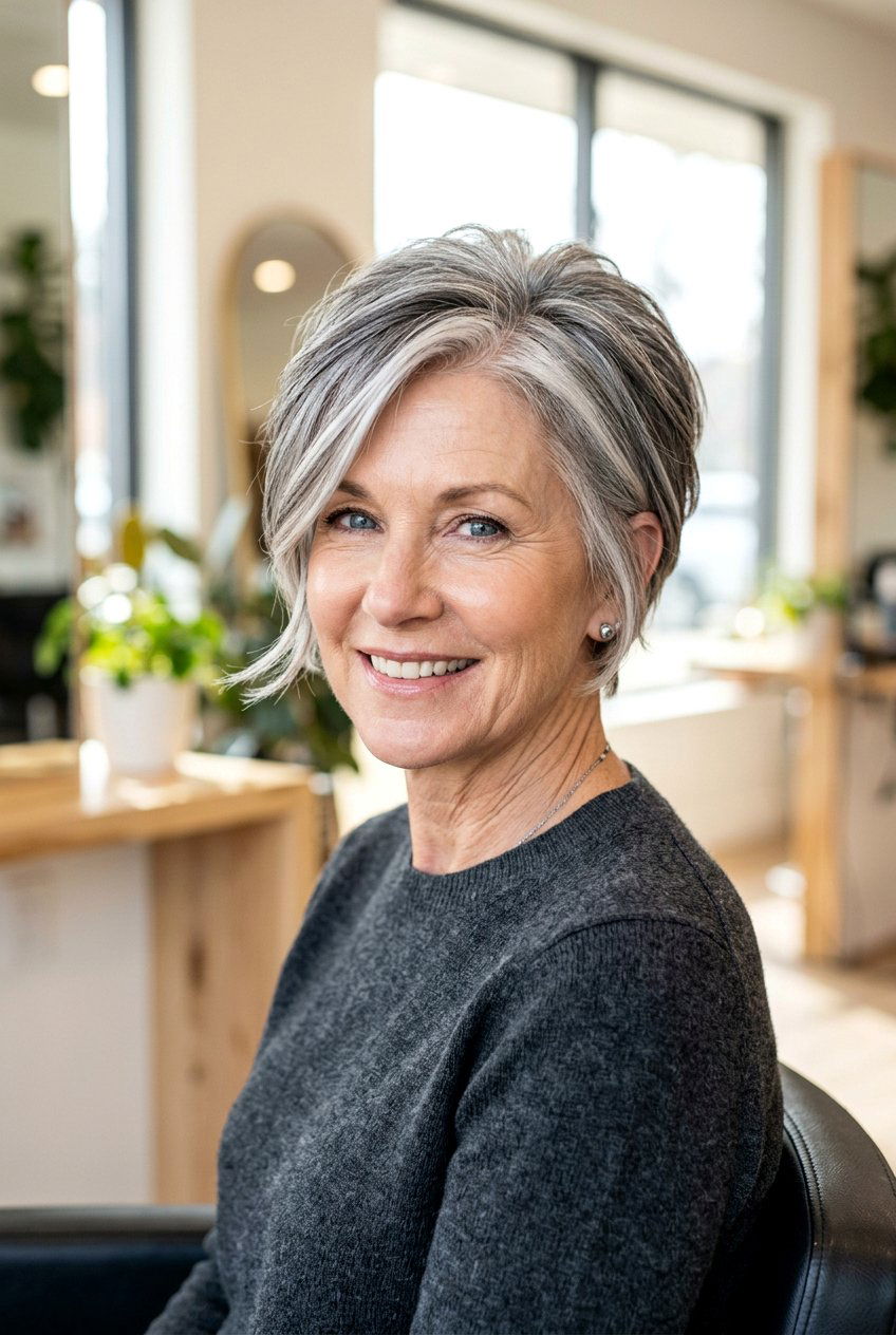 Gray Blending Face Framing - 20 contour highlights hair - 20 contour highlights hair