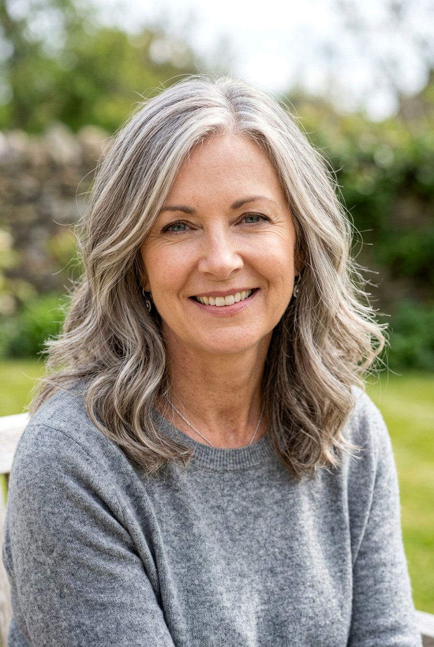 Gray Blending With Highlights - 20 transition to gray hair styles - 20 transition to gray hair styles